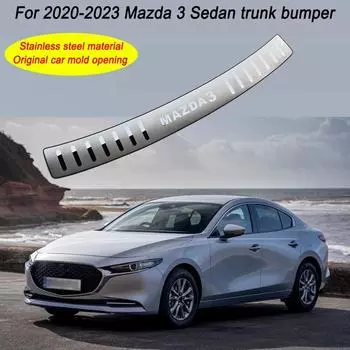 Для Mazda 3 Sedan 2022 2023, накладка багажника, защита заднего бампера, автомобильные аксессуары, накладка на порог из нержавеющей стали For 2020-2023