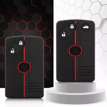 Для Mazda 5 Premacy 8 M8 CX7 CX9 RX8 RX-8 Miata MX5 Verisa силиконовый чехол для дистанционного ключа чехол-держатель 3 кнопки чёрный