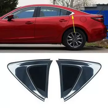 Для Mazda 6 Atenza 2014-автомобильная задняя дверь, стекло, треугольная накладка, молдинг, угловая панель 1pc left
