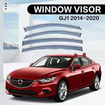 Для MAZDA 6 GG1 GH1 GJ1 Внешняя отделка оконного козырька Хромированные аксессуары Нержавеющая сталь Дождевые ограждения Дверные козырьки Вентиляционные жалюзи Вентиляционный козырек
