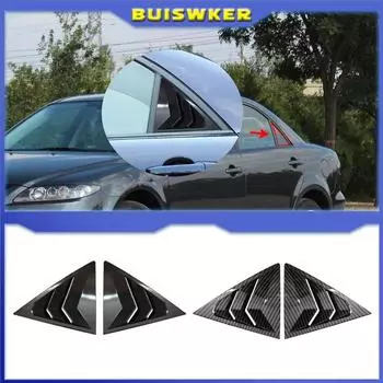 Для Mazda 6 Sedan 2002 2003 2004 2005 2006 2007 2008-2016 карбоновые автомобильные задние окна боковые вентиляционные жалюзи жалюзи отделка аксессуары