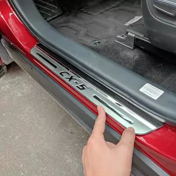 Для Mazda CX5 аксессуары для педалей на пороги, авто порог, защита, накладка, наклейка на автомобиль, отделка, Стайлинг 2022 2017