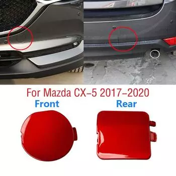 Для Mazda CX5 CX-5 KF II 2017 2018 автомобильный передний задний бампер буксировочный крюк крышка крышка проушины для прицепа front red