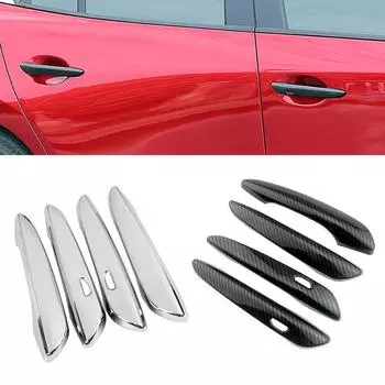 Для Mazda CX-30 CX30 CX 30 2020 хромированная отделка наружной дверной ручки крышка карбоновая рамка молдинг хромированная наклейка на автомобиль