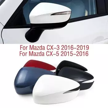 Для Mazda CX-5 CX5 2015 2016 автомобильное крыло двери боковое зеркало заднего вида крышка крышка корпус дом для Mazda CX-3 CX3 2016 2017 2018 pearl white left