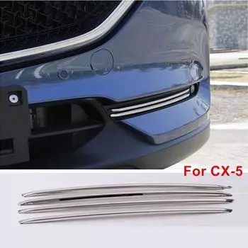 Для Mazda CX-5 CX5 2017 2018 2019 аксессуары 4 шт./лот автомобильный хромированный передний противотуманный фонарь накладка на крышку украшения