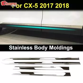 Для Mazda CX-5 CX5 KF 2017 2018 хромированная дверная боковая молдинговая накладка, защитная полоса из нержавеющей стали для автомобиля