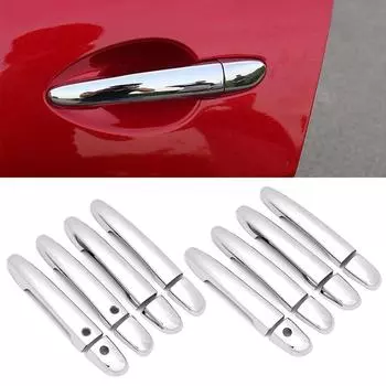 Для Mazda CX-9 CX9 2016-2018 2-го поколения хромированные накладки на дверные ручки и накладки на дверные чаши, автомобильный стиль 2017