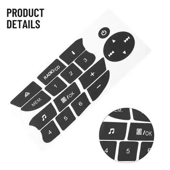 Для Megane Clio Radio CD наклейка ремонт изношенных ручек переключателей аудиокнопок ремонт наклейка для Clio 2009-2011 CHINA