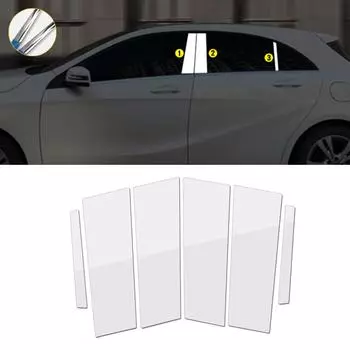 Для Mercedes Benz A Class W176 2012 2018 автомобильная внешняя часть модифицирует окно BC столбик блестки украшают отделку наклейка из нержавеющей стали