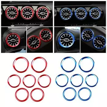 Для Mercedes Benz AB CLA GLA GLB 2020 2024 2024 автомобильный кондиционер переменного тока розетка турбонагнетательное кольцо отделка красный синий цвет наклейка для ремонта