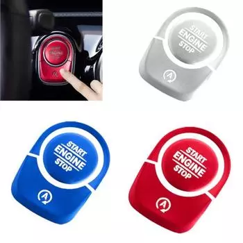 Для Mercedes Benz AB CLA GLB GLA Class W177 V177 W247 C118 W118 X247 H247 AMG A35 A45 Кнопка запуска и остановки двигателя автомобиля Отделка крышки красный