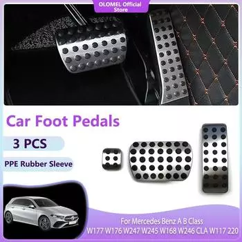 Для Mercedes Benz AB Class W177 W176 W247 W245 W168 W246 CLA W117 220 автомобильные педали нескользящие без сверления литые крышки детали