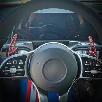 Для Mercedes-Benz ABCE Class CLA GLA CLS GLC подрулевые переключатели передач из углеродного волокна рулевое колесо автомобиля удлинители подрулевых переключателей