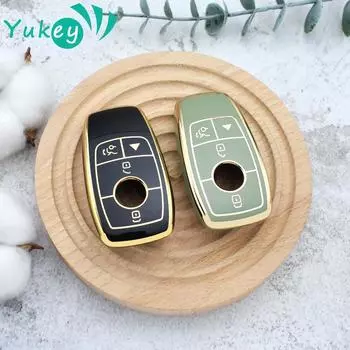 Для Mercedes Benz ABCESG GLB GLC GLE Class GLS W177 W205 W213 W222 G63 X167 E200 E300 AMG Shell Fob TPU чехол для автомобильного ключа чёрный