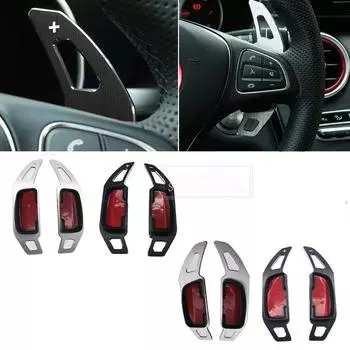 Для Mercedes Benz ABSE ML GL CLA GLA GLK SL SLK Class 2 шт. Автомобильный руль с удлинителем, наклейка на рычаг переключения передач, украшение, подходит