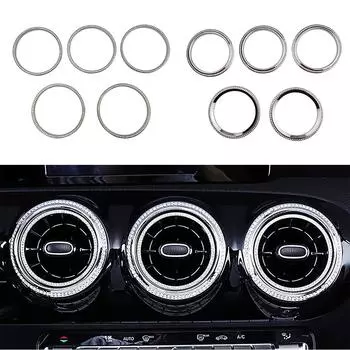 Для Mercedes Benz B Class W247 2018-2020 B180 B200 B220 B250 Центральный блок управления кондиционером воздуха AC Vent Outlet Crystal Trim Ring