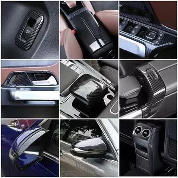 Для Mercedes Benz B Class W247 B180 B200 автомобильная центральная консоль часть рама крышка отделка карбоновое волокно декоративная наклейка против царапин