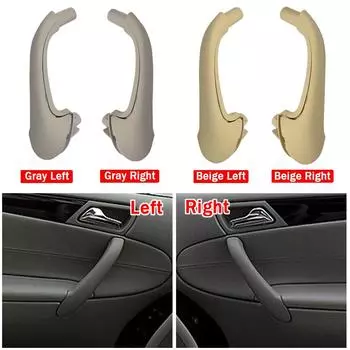Для Mercedes Benz C-Class W203 внутренняя дверная ручка, крышка, аксессуары для интерьера, ручки спереди и сзади, черный, бежевый, серый Black-Left