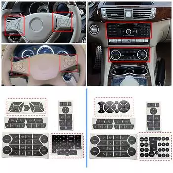 Для Mercedes Benz C Class W204 C180 C200 C220 C300 2007 2014 автомобильный руль дверной замок окно кнопка переменного тока ремонт наклейка наклейка