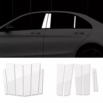 Для Mercedes Benz C Class W205 2015 2024 наружная часть автомобиля модифицирует окно BC столбик блестки украшают отделку наклейка из нержавеющей стали