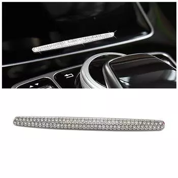 Для Mercedes Benz C Class W205 2015-2018 центральная консоль держатель стакана воды крышка кнопка переключатель отделка кристалл алмаз наклейка серебряный