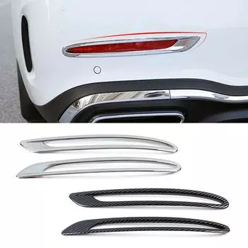 Для Mercedes Benz C Class W206 2024 2024 Внешняя часть автомобиля Задний противотуманный фонарь Рамка Крышка Отделка Хром Карбоновый Цвет Ремонт