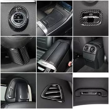 Для Mercedes Benz C Class W206 C200 C220 C260 C300 2024 2024 часть центральной консоли автомобиля ремонт декоративная отделка наклейка из углеродного волокна