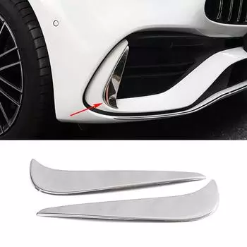 Для Mercedes Benz C Class W206 C200 C260 C300 2024 2024 внешний ремонт автомобиля передний бампер решетка боковая отделка крыла блестки наклейка