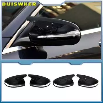 Для Mercedes Benz C GLC SE Class W205 X253 W222 W213 W238 Замена карбонового черного бокового зеркала заднего вида Крышки корпуса LHD