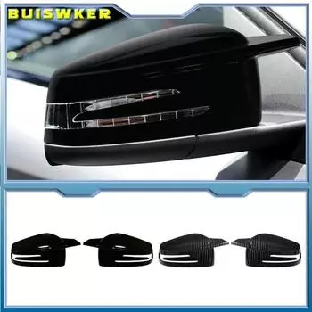 Для Mercedes Benz C GLC SE Class W176 W246 W204 W212 W221 C117 X204 Наклейка карбоновых черных боковых крышек зеркал заднего вида