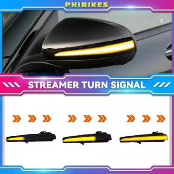 Для Mercedes Benz CES GLC W205 X253 W213 W222 V Class W447, динамический поворотник, мигалка, последовательный индикатор бокового зеркала жёлтый