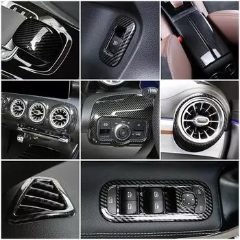 Для Mercedes Benz CLA Class C118 W118 CLA180 CLA200 CLA220 CLA260 часть центральной консоли автомобиля карбоновая отделка для ремонта против царапин