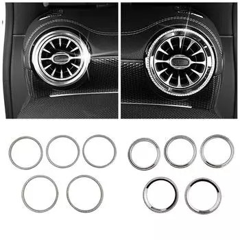 Для Mercedes Benz CLA Class CLA180 CLA200 CLA220 2020 2024 Центральный блок управления кондиционером воздуха AC Vent Outlet Crystal Trim Ring