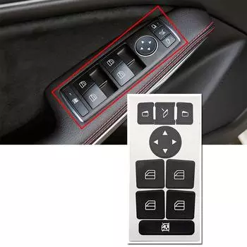 Для Mercedes Benz CLA CLS GLA GLK G W463 C117 W218 X156 X204 двери автомобиля подлокотник стеклоподъемник переключатель кнопка ремонт наклейка наклейка чёрный