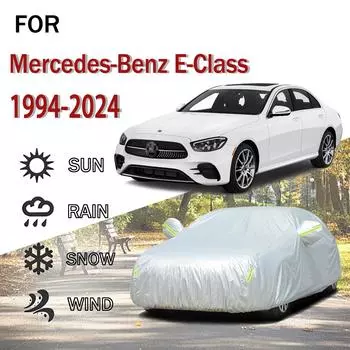 Для Mercedes-Benz E-Class 1994-2024 наружная защита полные автомобильные чехлы снегозащитный козырек пылезащитный 190т автомобильный чехол 5.3x2.0x1.5M серый