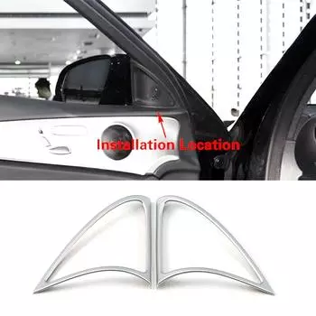 Для Mercedes Benz E Class W213 2016 2020 автомобильный салон дверь аудио динамик декоративная рамка отделка крышка кольцо матовый серебристый цвет ремонт