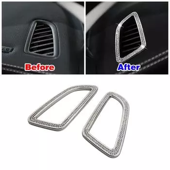 Для Mercedes Benz GLC 253 2015-2019 приборная панель приборная панель кондиционер выход переменного тока дефлектор модификация кристалл алмазная наклейка отделка серебряный