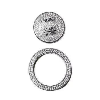 Для Mercedes Benz GLC 253 2015-2019 Двигатель Старт Стоп Кнопка зажигания Переключатель Ремонт Модификация Искусственный Кристалл Алмаз Наклейка