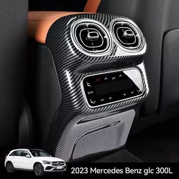 Для Mercedes Benz GLC Class X254 2024 автомобильный задний воздухозаборник кондиционера крышка отделка наклейка аксессуары углеродное волокно узор