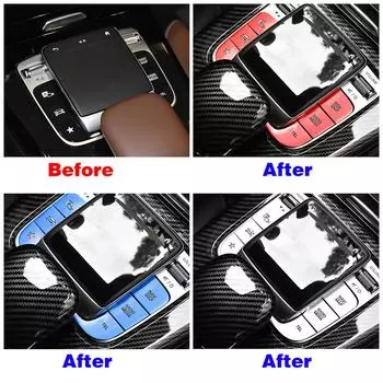 Для Mercedes Benz GLE GLS Class W167 V167 X167 2020 2024 салон автомобиля мультимедиа мышь переключатель кнопка крышка отделка против царапин красный