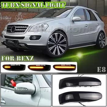 Для Mercedes Benz M-Class ML W164 GL X164 R W251 ML350 R300 2006-10 светодиодный динамический указатель поворота, индикаторная лампа зеркала заднего вида жёлтый
