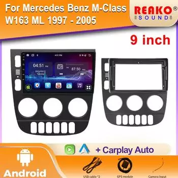 Для Mercedes Benz M-Class W163 ML 1997 - 2005 Android Car Radio Multimedia DVD Player Stereo Navigation GPS Autoradio Audio 4 core 1GB+32GB carplay