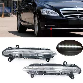 Для Mercedes BENZ S-класса W221 S350 S500 C250 C300 2009-2013 Передний бампер LED DRL дневные ходовые огни Противотуманные фары 1pc left