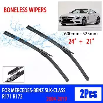 Для Mercedes-Benz SLK-Class R171 R172 2004-2019 автомобильный дворник ласточкин хвост мягкий резиновый лобовое стекло HD тихий автомобильный дворник