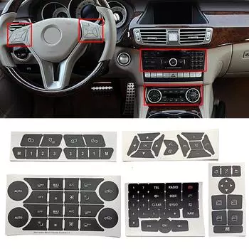 Для Mercedes Benz SLK Class R172 автомобиль центральная консоль рулевое колесо замок двери окно переключатель кондиционера кнопка ремонт наклейка наклейка