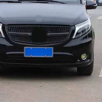 Для Mercedes Benz Vito W447 2016 2017 2018 2022 передняя противотуманная фара с отделкой для бровей, рамка лампы из АБС-пластика, хромированная крышка Style A
