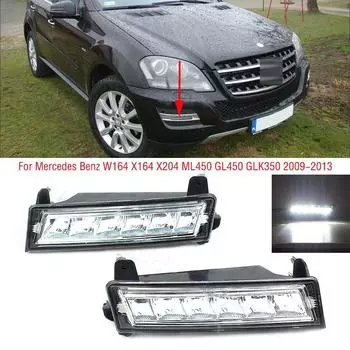 Для Mercedes Benz W164 X164 X204 ML350 ML450 GL450 GLK350 2009-2013 светодиодный передний бампер DRL дневные ходовые огни противотуманные фары 1pc left