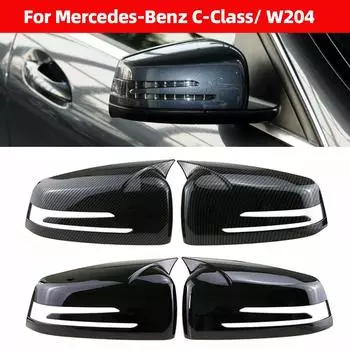 Для Mercedes Benz W176 W246 W212 W204 C117 X156 X204 W221 C218 ABCES CLA GLA GLK Class Black Заменить боковые зеркала крышки крышки чёрный