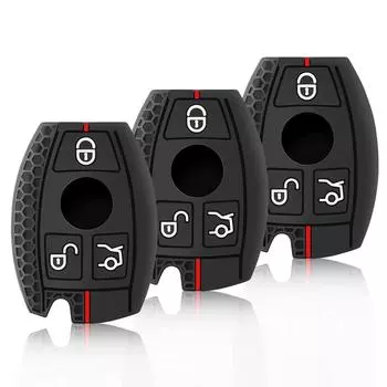 Для Mercedes Benz W205 W213 W204 W176 W212 W177 GLC CLA AMG ABCESG Class силиконовый автомобильный чехол-брелок Samrt аксессуары красный